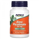 Цинк NOW Zinc Picolinate 50 мг 60 капс