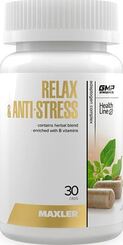 Поддержка нервной системы Maxler Relax & Anti-Stress Complex 30 капс 
